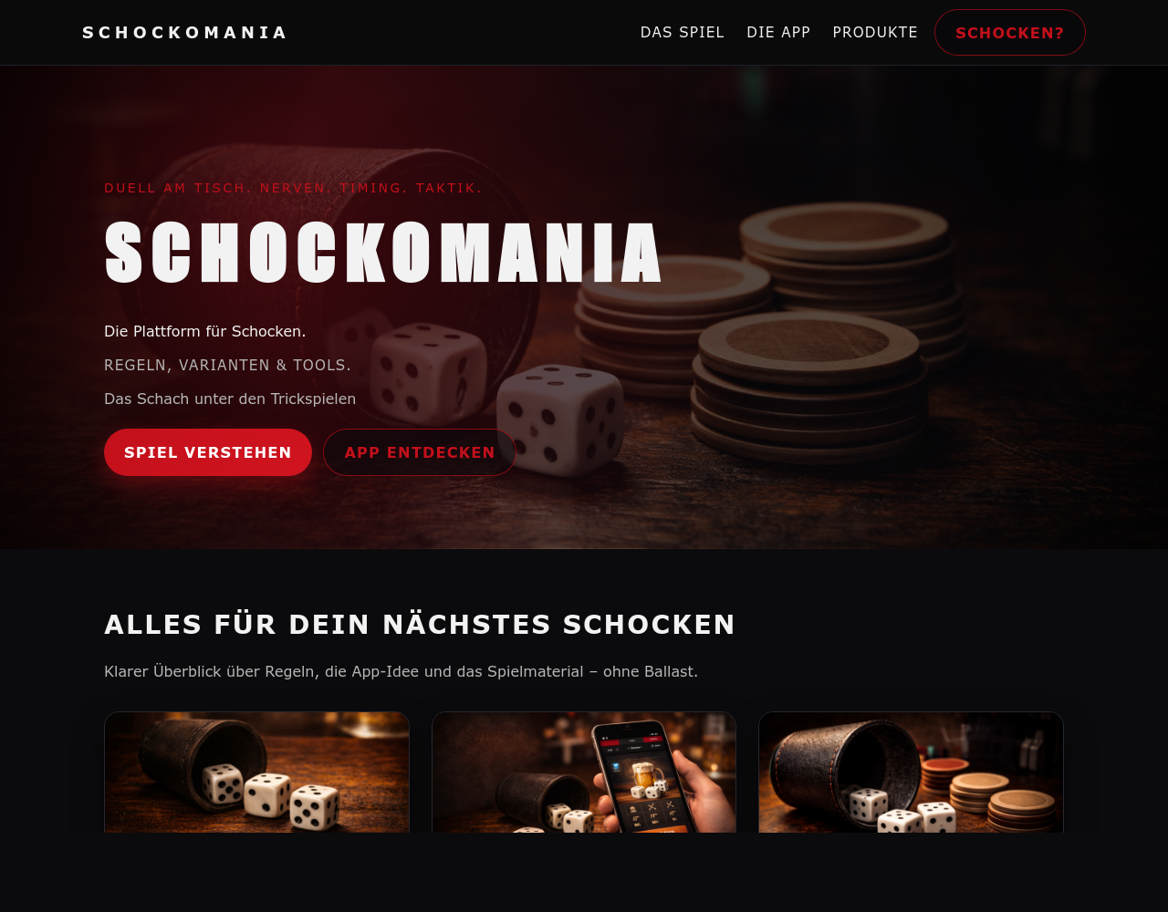 Screenshot Schockomania Website